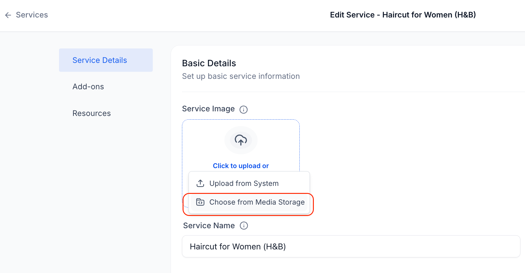 Edit Service - Media Storage